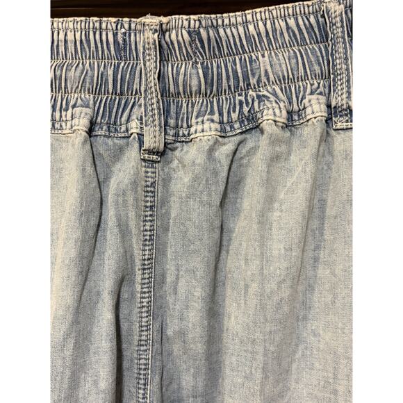 Free People Out Of Office Women’s Wide Leg Cargo Jeans Size M Comfort Boho - Picture 9 of 15